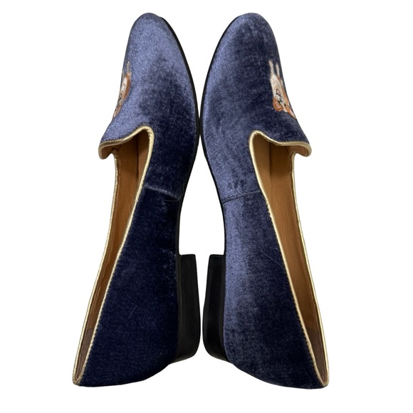 Jack Rogers Embroidered Corgi Dog Blue Velvet
Loafers Womens 7 Never Worn! - Picture 4 of 9